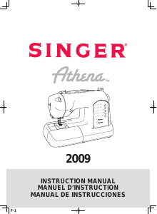 Manual Singer 2009 Athena Sewing Machine