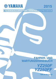 Bedienungsanleitung Yamaha YZ250F (2015) Motorrad