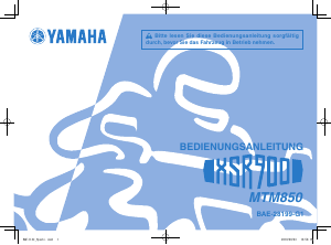 Bedienungsanleitung Yamaha XSR900 (2020) Motorrad