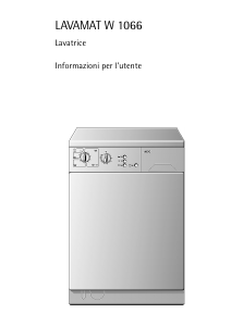Manuale AEG LAVW1066-W Lavatrice