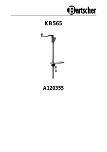 Bedienungsanleitung Bartscher KB565 Dosenöffner