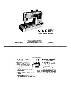 Manual Singer 338 Sewing Machine