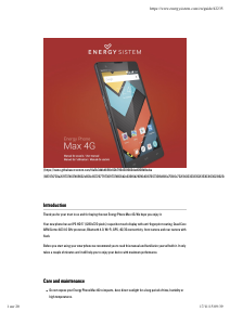 Manual Energy Sistem Max 4G Mobile Phone