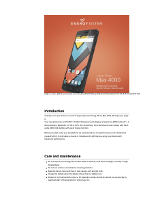 Bedienungsanleitung Energy Sistem Max 4000 Handy
