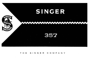 Handleiding Singer 357 Naaimachine