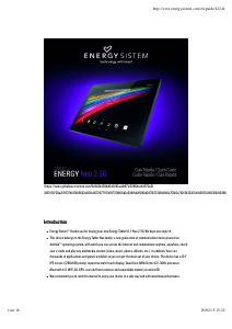 Handleiding Energy Sistem Neo 2 3G Tablet