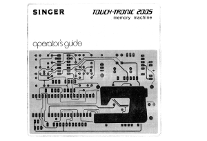 Handleiding Singer 2001 Touch-Tronic Naaimachine