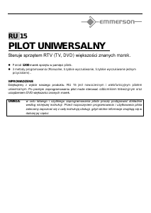 Instrukcja Emmerson RU 15 Pilot telewizyjny