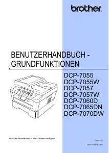 Bedienungsanleitung Brother DCP-7070DW Multifunktionsdrucker