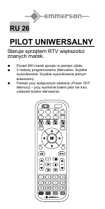 Instrukcja Emmerson RU 26 Pilot telewizyjny