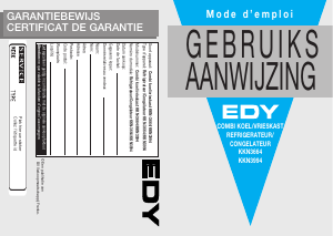 Mode d’emploi Edy KKN3664 Réfrigérateur