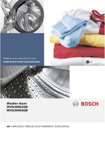 Handleiding Bosch WVG30461GB Was-droog combinatie