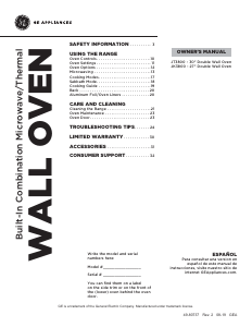 Handleiding GE JT3800SH5SS Oven