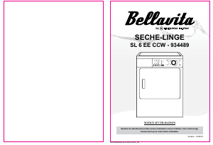 Mode d’emploi Bellavita SL 6 EE CCW Sèche-linge