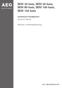 Bedienungsanleitung AEG DEM 80 basis Warmwasserspeicher