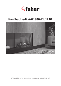 Bedienungsanleitung Faber e-MatriX 800-II Elektrokamin