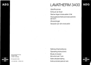 Manuale AEG LTH3400W Asciugatrice