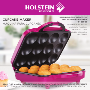 Manual Holstein HU-09006K-BU Cupcake Maker