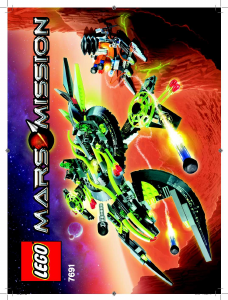 Handleiding Lego set 7691 Mars Mission ETX alien moederschip aanval