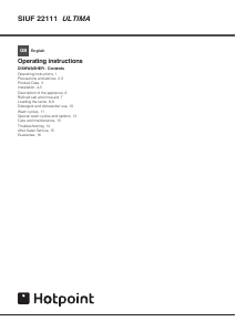 Manual Hotpoint SIUF 22111 K Dishwasher
