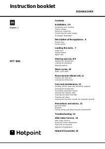 Manual Hotpoint PFT 8H4X UK Dishwasher