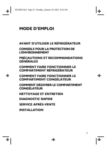 Mode d’emploi Ignis CBAE 375R/M Réfrigérateur combiné