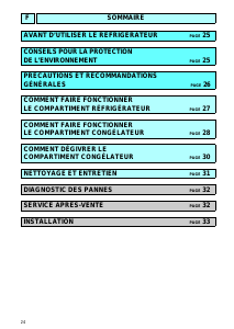 Mode d’emploi Ignis CBA 291/H Réfrigérateur combiné