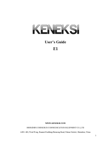 Посібник Keneksi E1 Мобільний телефон