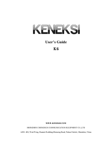 Посібник Keneksi K6 Мобільний телефон