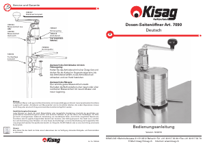 Bedienungsanleitung Kisag 7090 Dosenöffner