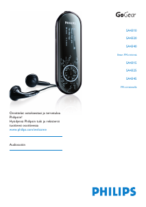 Käyttöohje Philips SA4315 GoGear MP3-soitin