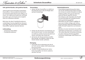 Bedienungsanleitung Rosenstein and Söhne NC-2201-675 Dosenöffner