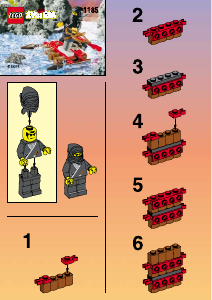 Handleiding Lego set 1185 Ninja Ninja met raft