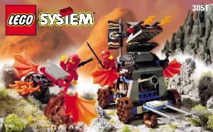 Handleiding Lego set 3051 Ninja Rode draken aanval