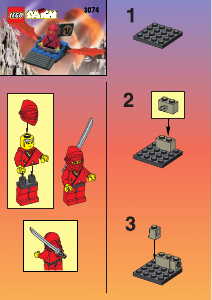 Manual de uso Lego set 3074 Ninja Planeador rojo