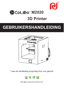 Handleiding CoLiDo M2020 3D Printer