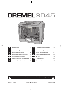 Bruksanvisning Dremel 3D45 3D-skrivare