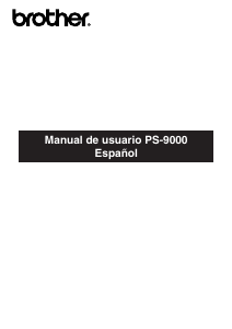 Manual de uso Brother PS-9000 Rotuladora