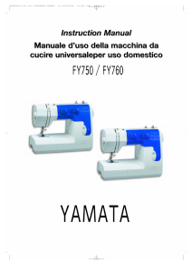 Manual Yamata FY750 Sewing Machine