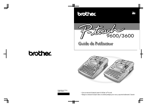 Mode d’emploi Brother PT-9600 Imprimante d'étiquettes