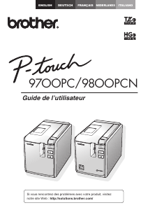 Mode d’emploi Brother PT-9700PC Imprimante d'étiquettes