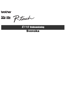Bruksanvisning Brother PT-E110 Etikettskrivare