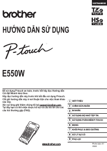 Hướng dẫn sử dụng Brother PT-E550W Máy in nhãn