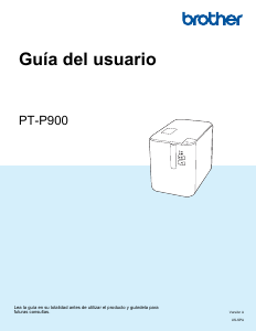 Manual de uso Brother PT-P900 Rotuladora