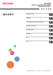说明书 理光PJ X3340N投影仪