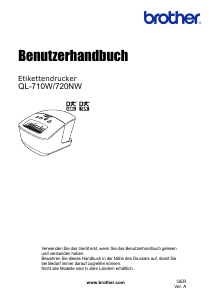 Bedienungsanleitung Brother QL-710W Etikettendrucker