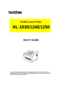 Manual Brother HL-1030 Printer