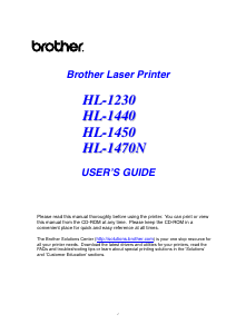 Manual Brother HL-1450 Printer