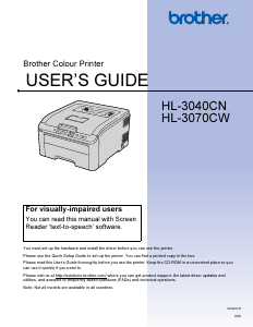 Manual Brother HL-3070CW Printer