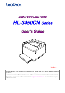Manual Brother HL-3450CN Printer